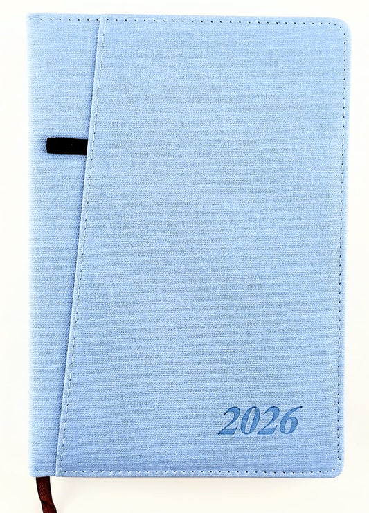 Agenda ejecutiva 2026 Azul claro con bolsillo by Varios