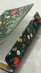 Biblia RVR exquisita flores negro manija iman by Reina Valera 1960