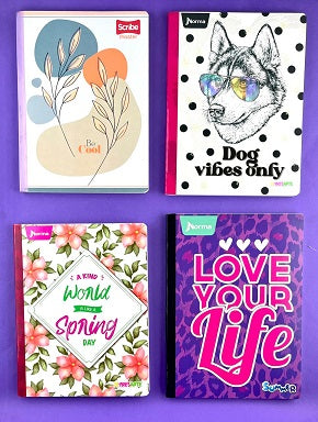 Cuaderno cosido 100 hojas doble línea gama intermedia Niña by Scribe/X-presarte