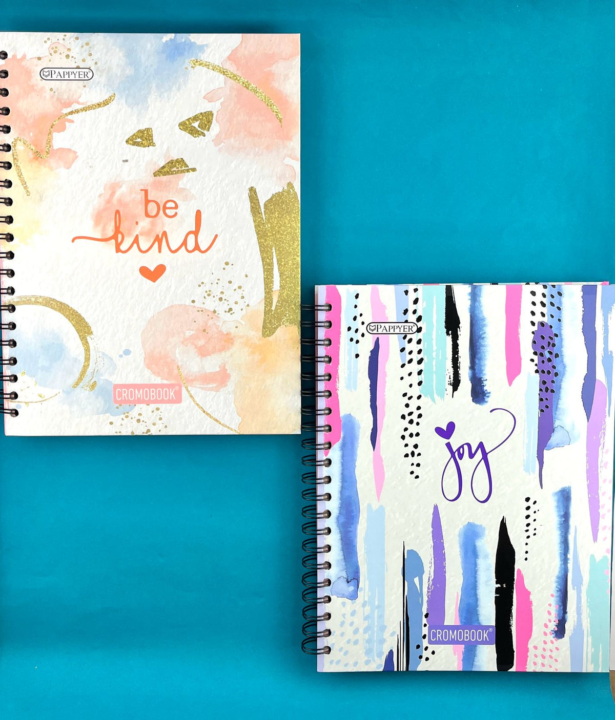 Cuaderno argollado grande cuadriculado pasta dura 5 materias pappyer mujer by Pappyer