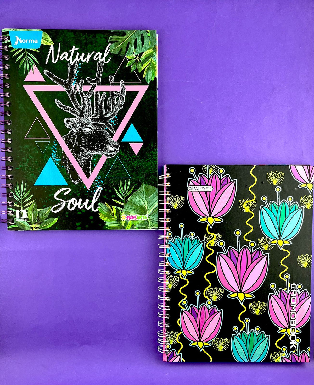 Cuaderno argollado grande 105 cuadriculado pasta dura mujer by Norma/Pappyer