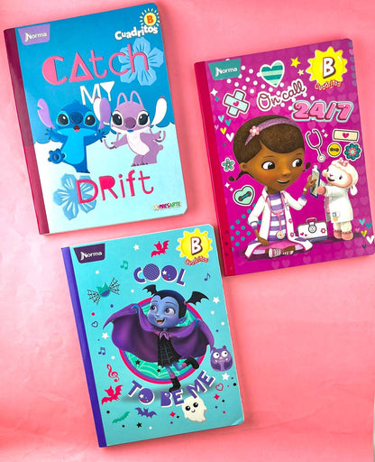 Mi primer cuaderno cosido 100 hojas B cuadritos Niña