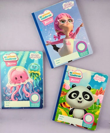 Mi primer cuaderno cosido 100 hojas Cuadros progresivos Niña by Norma