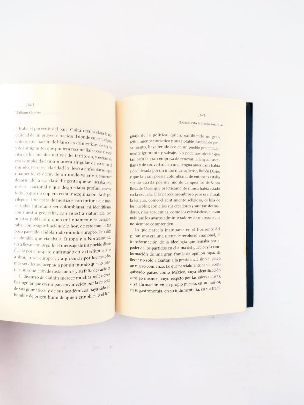 ¿Dónde está la franja amarilla? by William Ospina