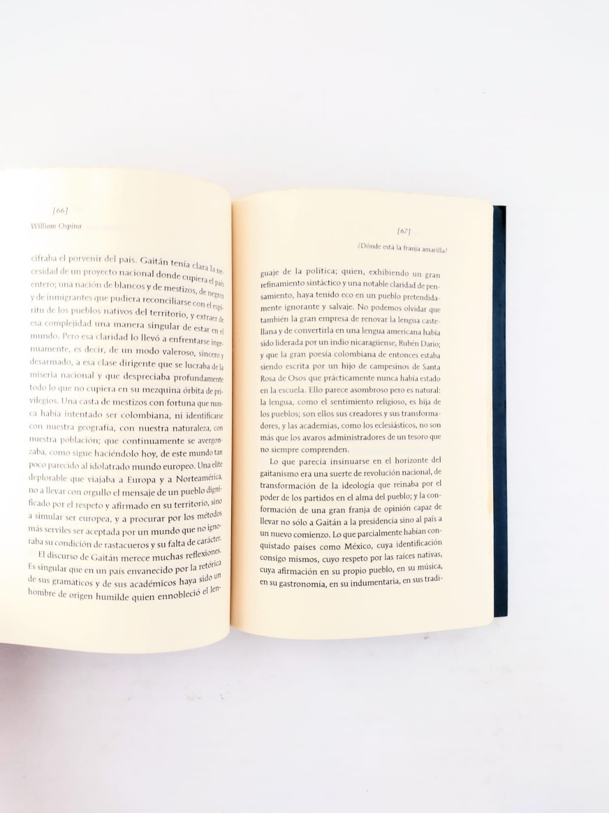 ¿Dónde está la franja amarilla? by William Ospina