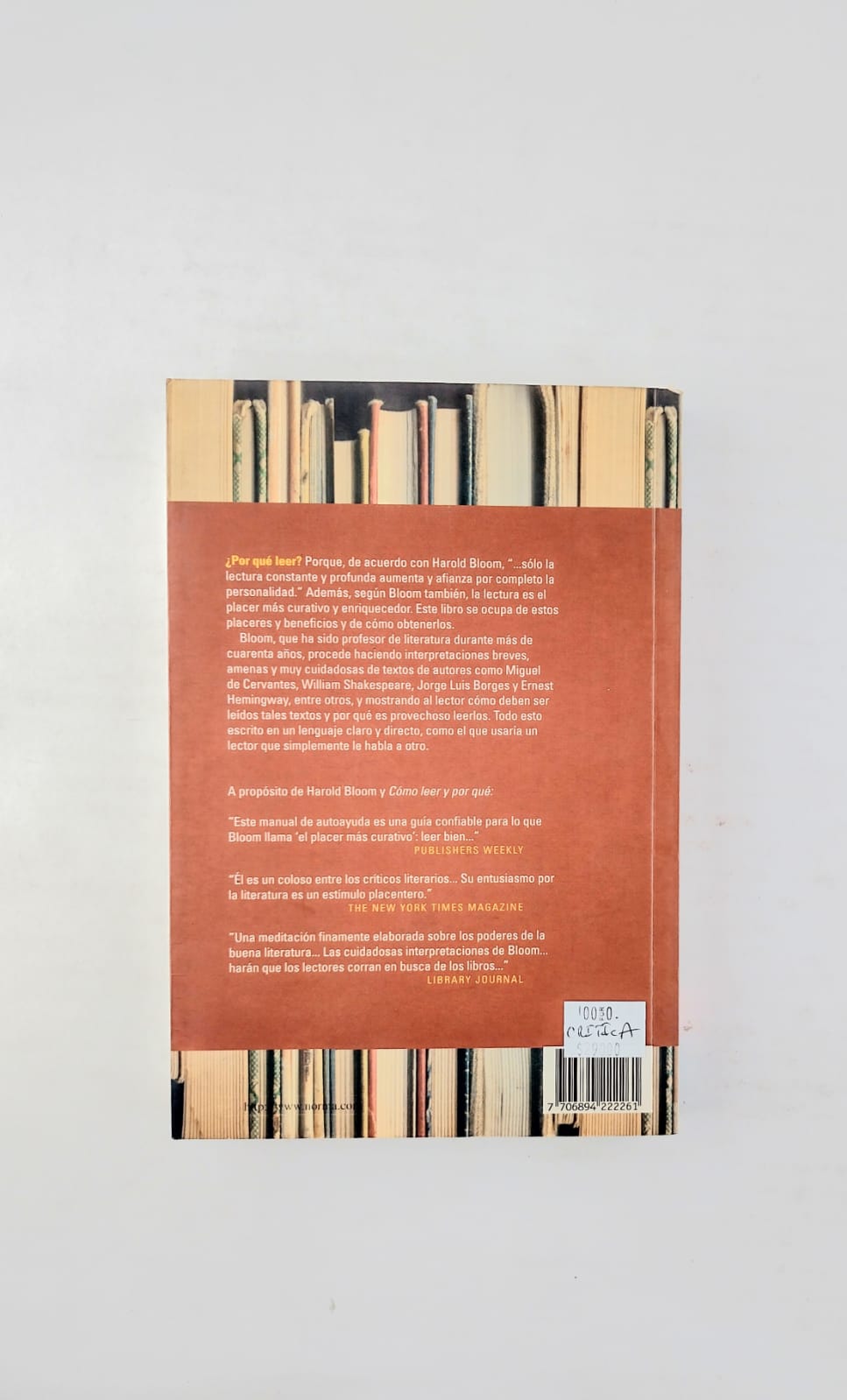 Cómo leer y por qué by Harold Bloom