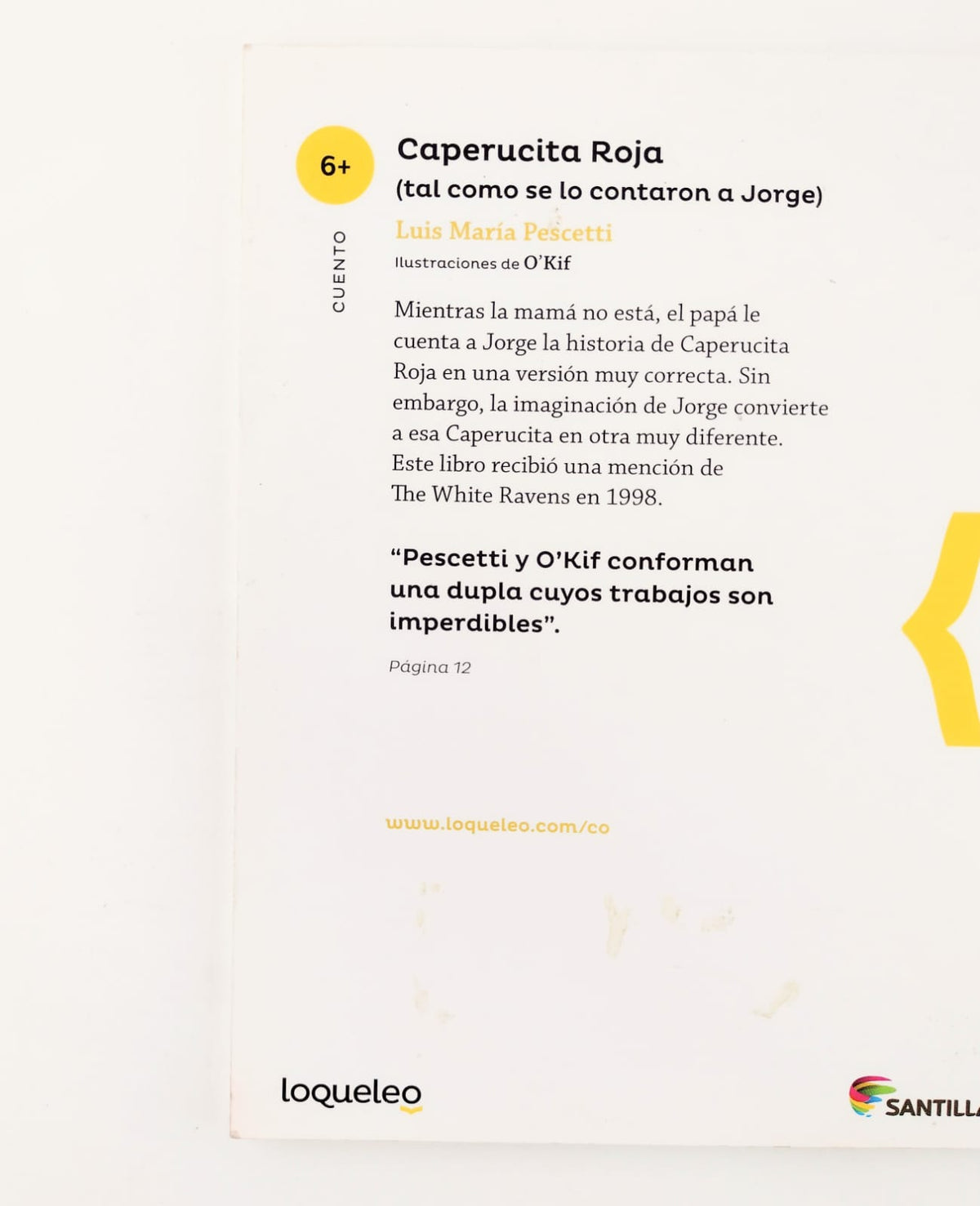 Caperucita roja (tal como se lo contaron a Jorge) by Luis María Pescetti
