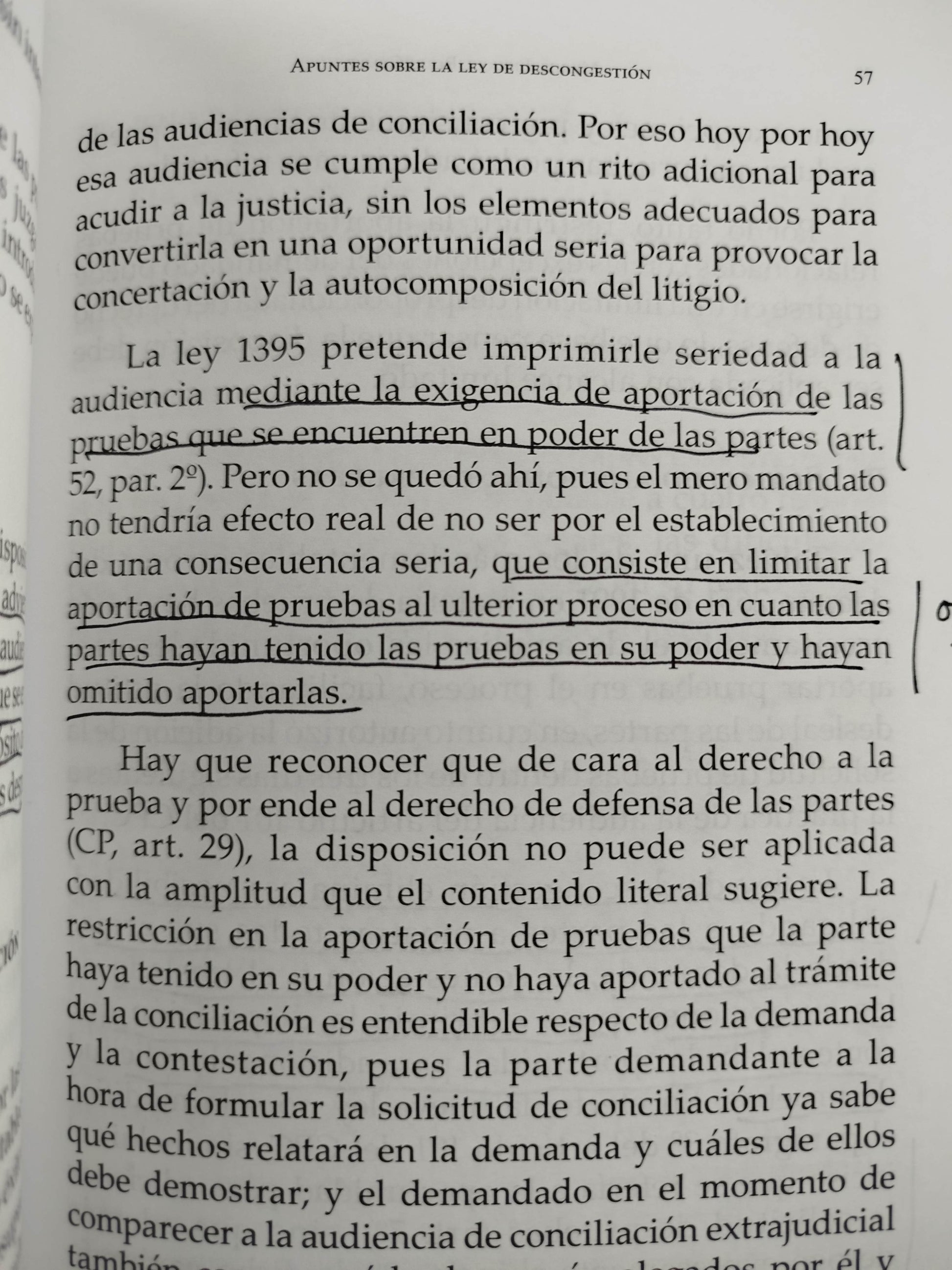 Apuntes sobre la ley de descongestión by Miguel Enrique Rojas
