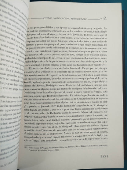 Antonio Nariño: Filosofó Revolucionario by Enrique Santos Molano