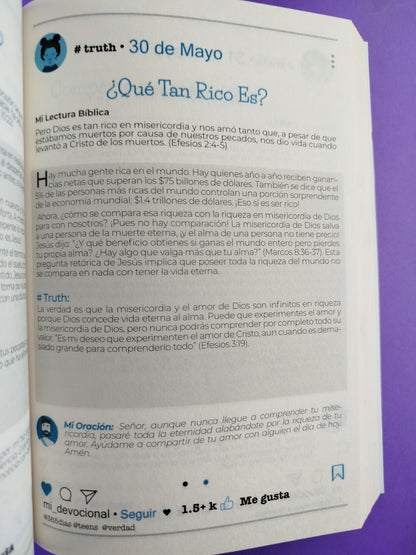 Truth 365 devocionales para adolescentes conectando la vida y la fe