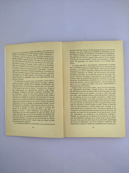 Contra los periodistas y otros contras by Karl Kraus
