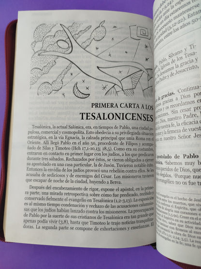 Nuestra sagrada biblia letra grande misión continental roja