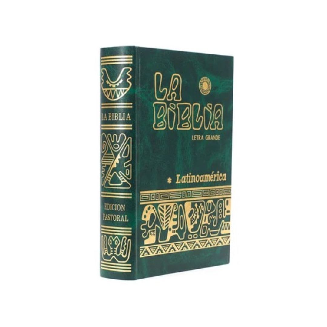 Biblia Latinoamérica Letra Grande Tapa Dura Verde - Azul by conferencia episcopal de colombiaonferencia episcopal de colombia