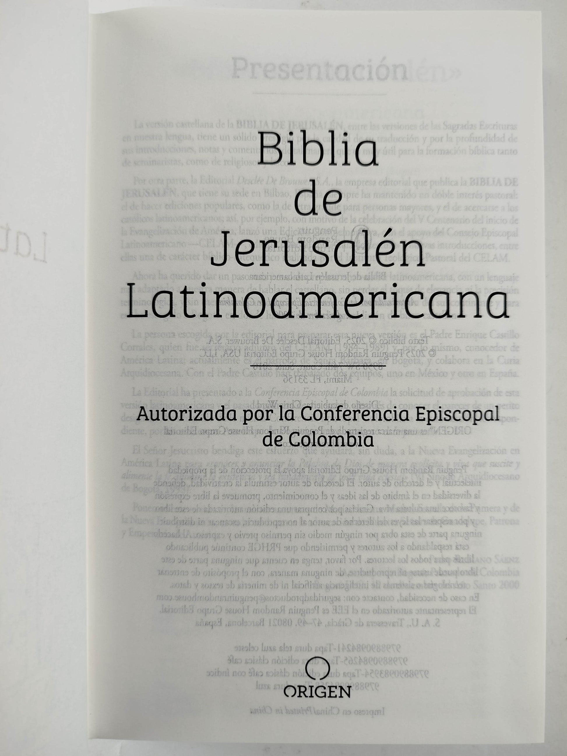 Biblia Católica Biblia de Jerusalén Latinoamericana, tapa dura, tela azul turquesa, edición de regalo by Cipriano Valera