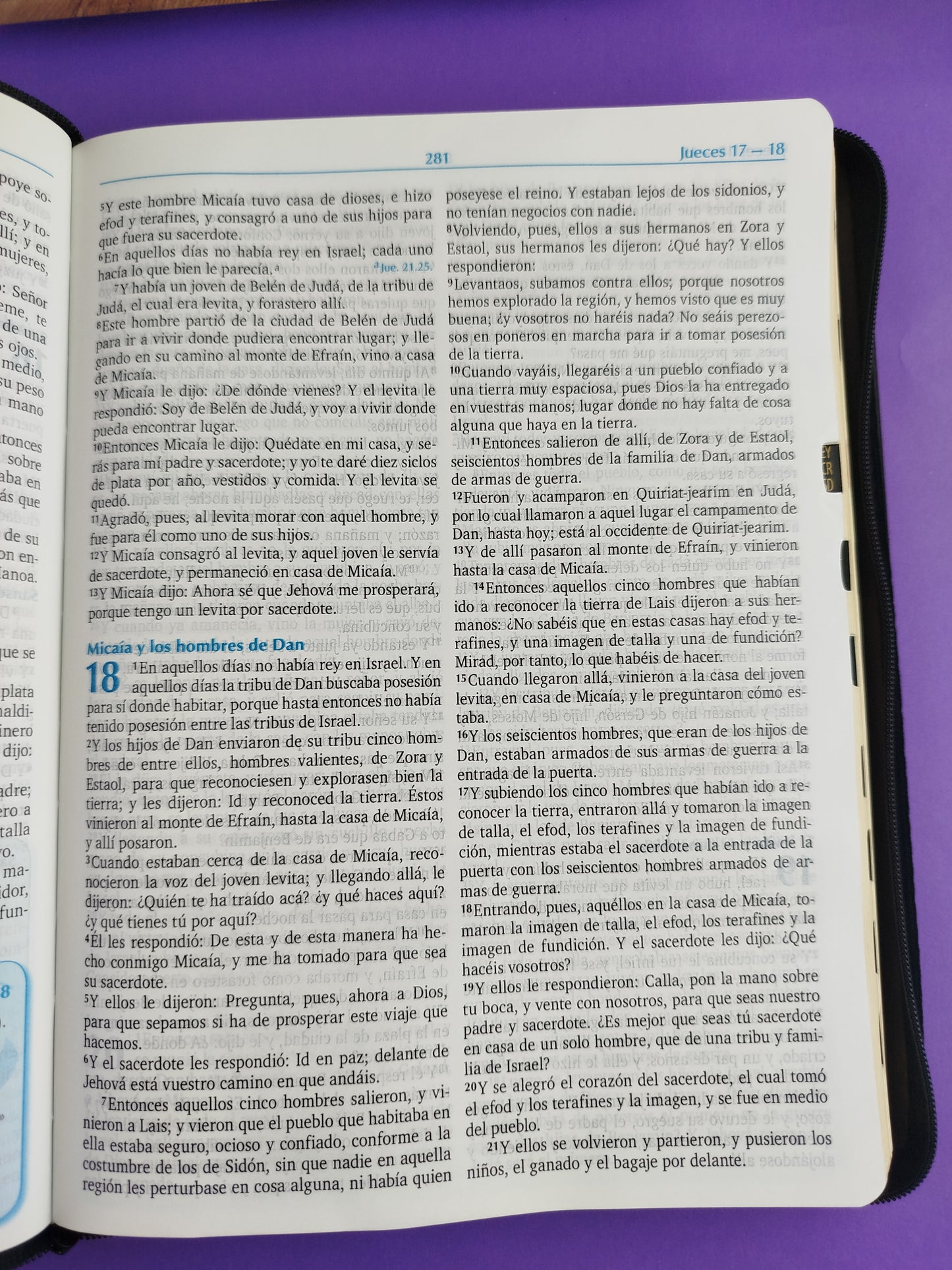 Biblia para la predicación negra con cierre e índice by Reina Valera 1960