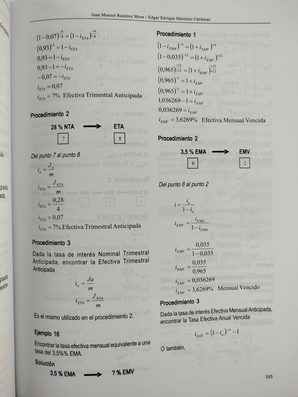 Matemática Financiera: interés, Tasas y Equivalencias by Juan Manuel Ramírez Mora & Edgar Enrique Martínez