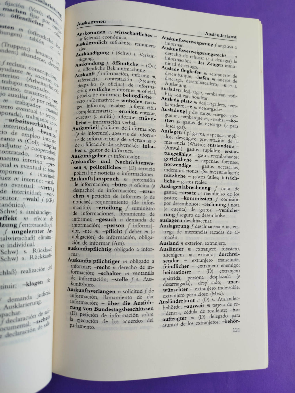 diccionario jurídico y económico wörterbuch der Rechts-Und wirtschaftssprache 5ta Ed. Dos tomos by Becher