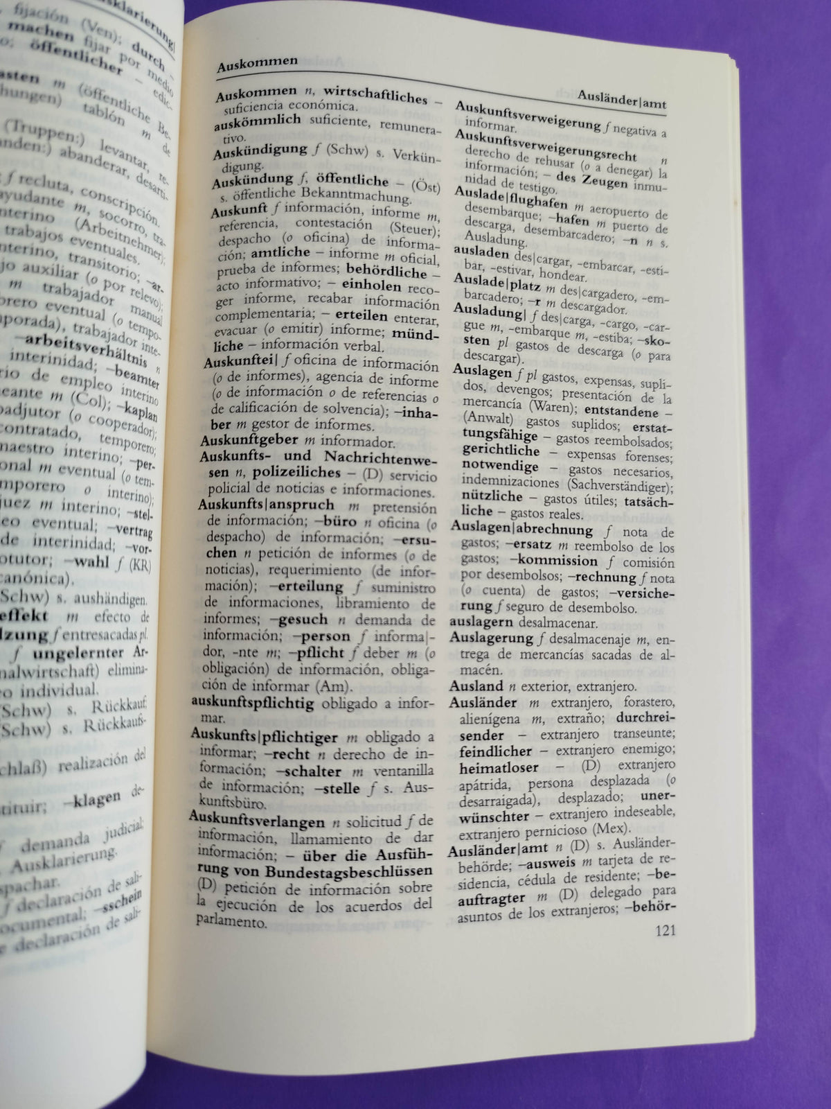 diccionario jurídico y económico wörterbuch der Rechts-Und wirtschaftssprache 5ta Ed. Dos tomos by Becher