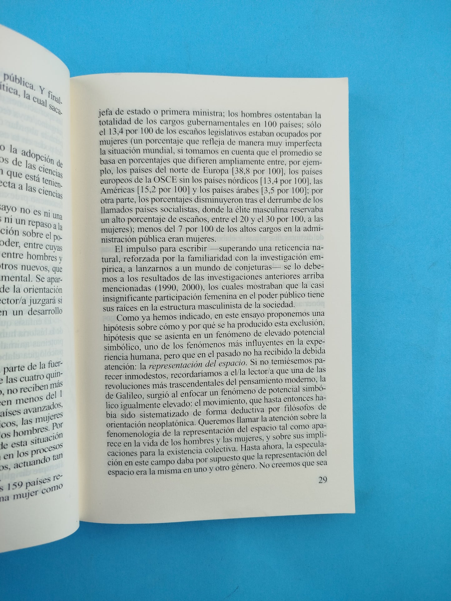 Género, espacio y poder para una crítica de las Ciencias Políticas