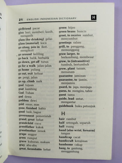 Pocket dictionary english-indonesian - indonesian-english