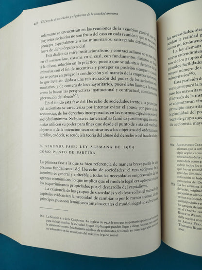 El derecho de sociedades y el gobierno de la sociedad anónima: el interés social, órganos, accionistas y administradores