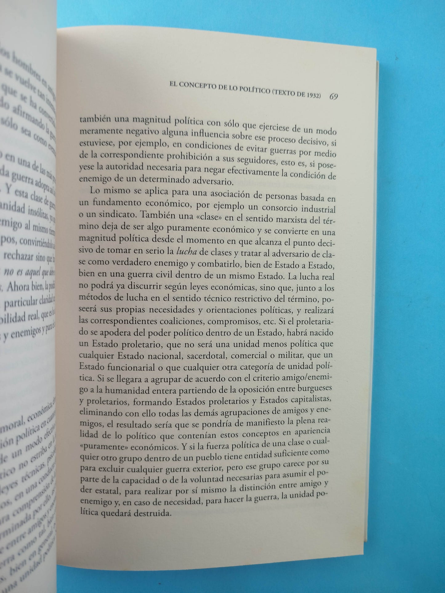 El Concepto de Lo Político