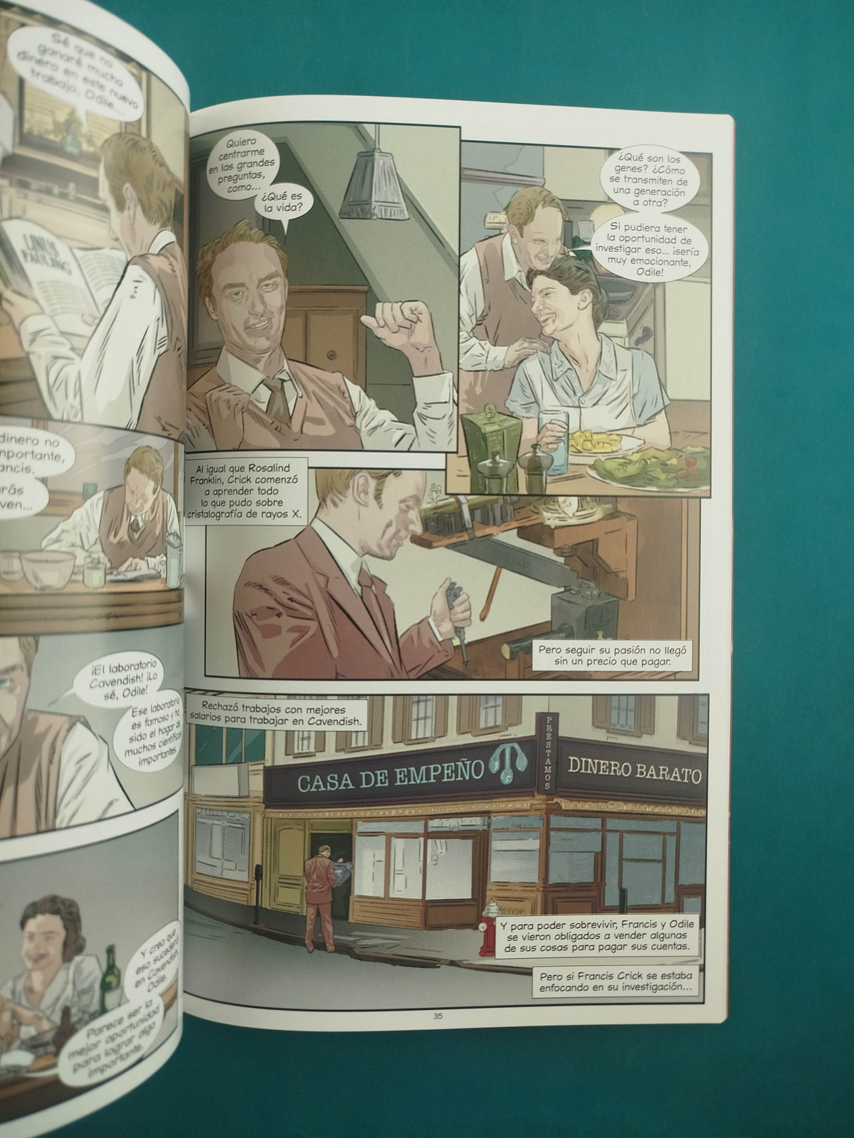Ellos cambiaron el mundo Crick y Watson novela gráfica by Lewis Helfand