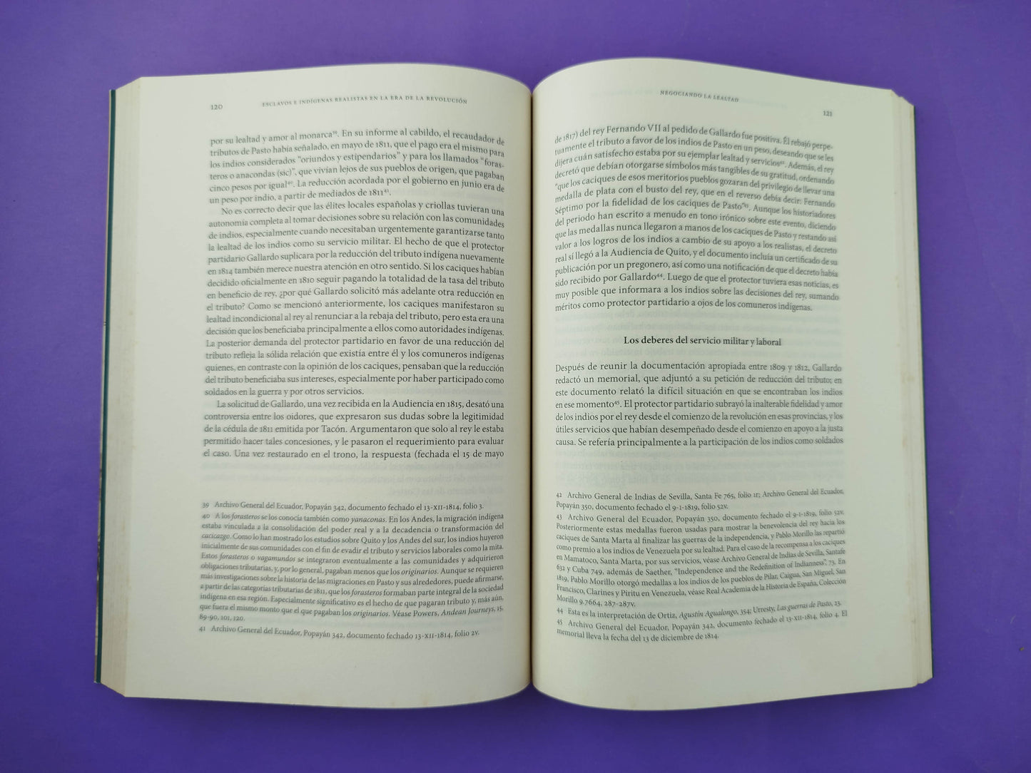 Esclavos e indígenas realistas en la Era de la Revolución