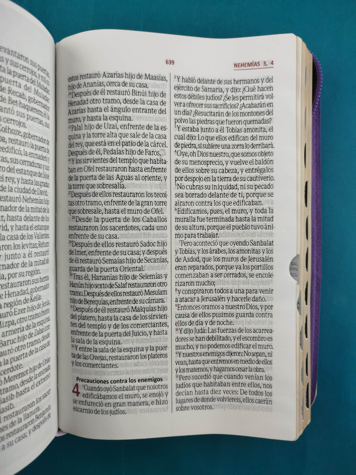 Biblia rvr Beige Morado Canto Dorado Cierre con índice by Reina Valera 1960