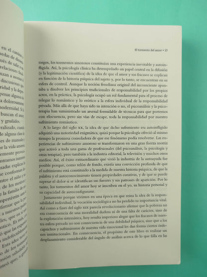 Por qué duele el amor: Una explicación sociológica