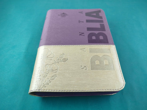 Biblia rvr Beige Morado Canto Dorado Cierre con índice by Reina Valera 1960