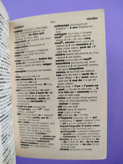 Diccionario Frances - Espagnol / Espagnol - Francais