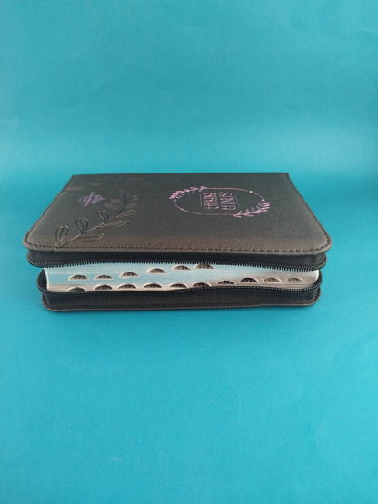 Biblia rvr 60 negro sello rosa con índice by Reina Valera 1960