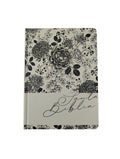 Biblia de Apuntes RVR 1960 Tapa dura, Blanco y negro con flores (Edición cantos pintados) by Cipriano Valera