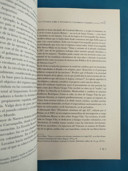 Estudios sobre el pensamiento colombiano. Volumen I by Damian Pachon Soto