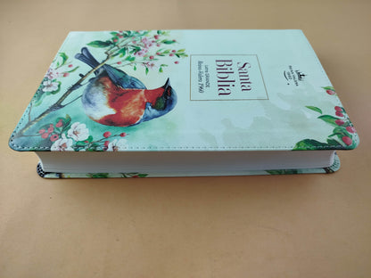 Biblia rvr letra grande vintage borde blanco