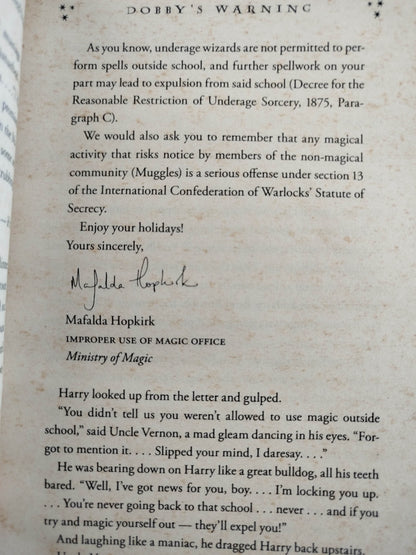 Harry potter and the chamber of secrets by J.k Rowling