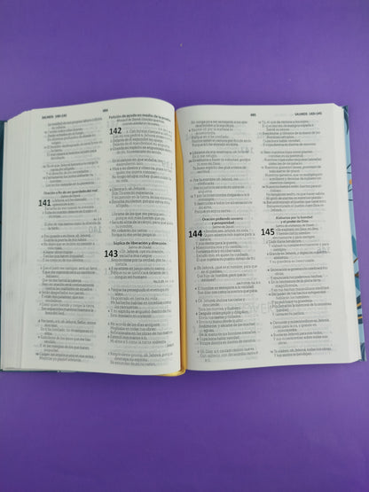 Biblia RVR1960 azul ramas tapa flexible