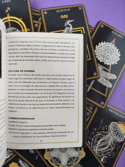 Animales místicos Oráculo 50 cartas y libro guía