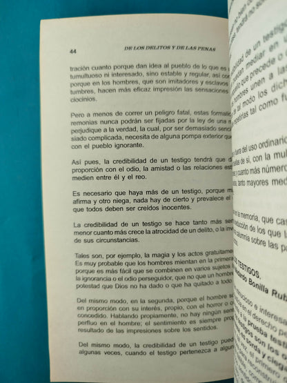 De los delitos y de las penas