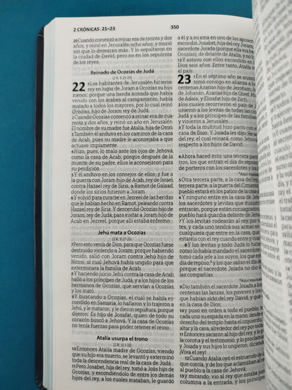 Biblia rvr 1960 tipo agenda negro línea plateada by Reina Valera 1960