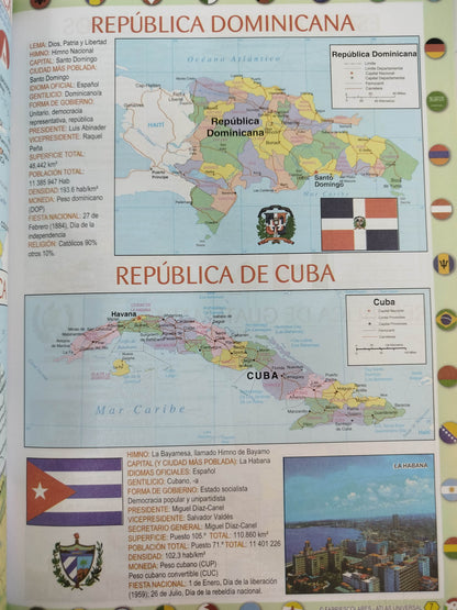 Atlas universal cartilla 68 mapas a color 48 pág. by Varios