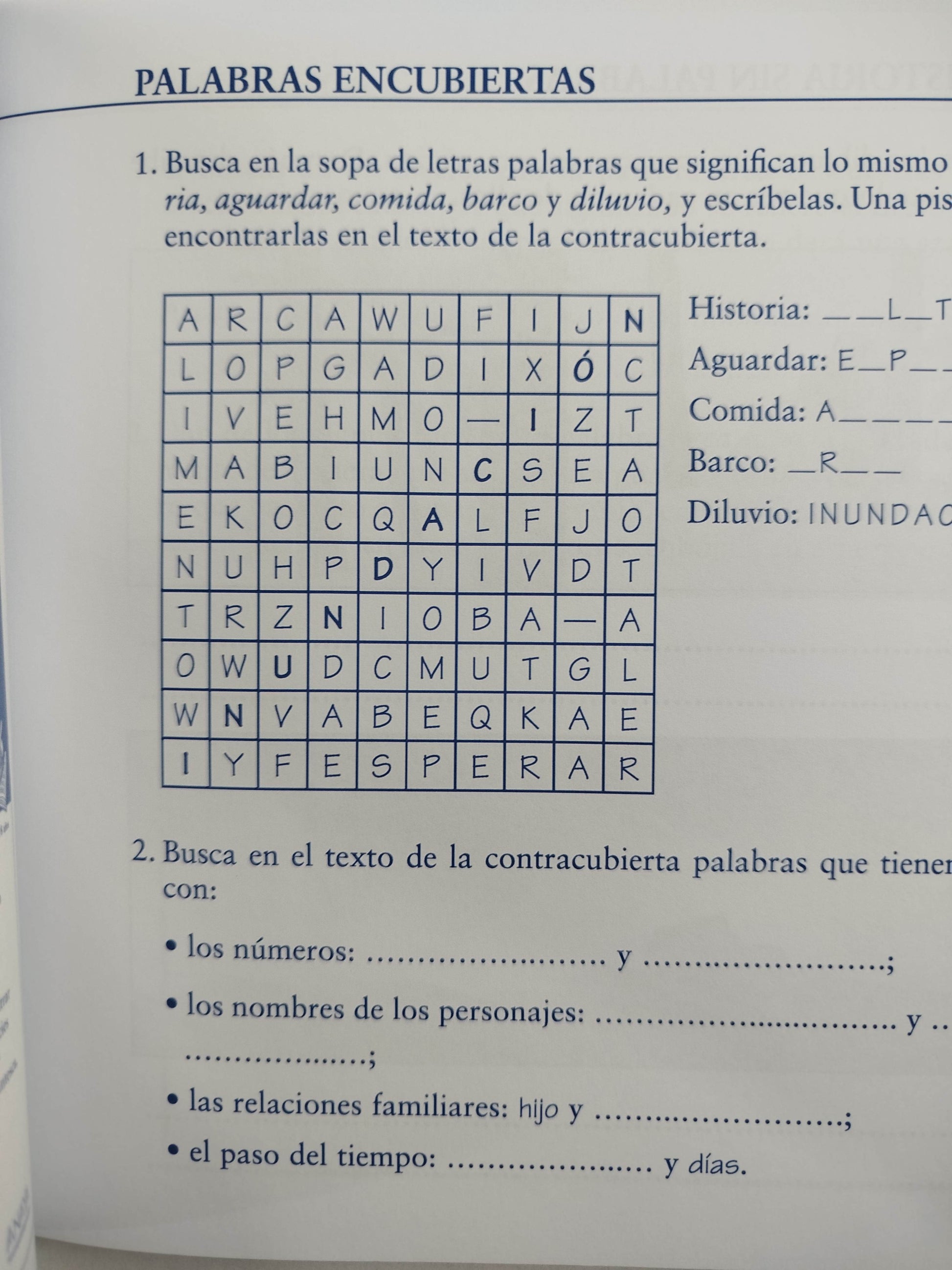 Tres sopas el arca y yo 4 primaria by Juan Ignacio Luca