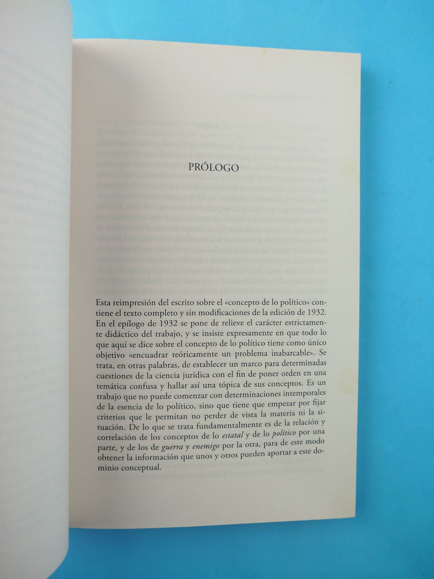 El Concepto de Lo Político