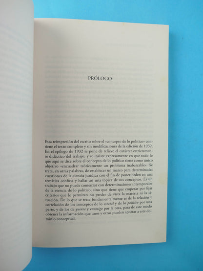 El Concepto de Lo Político