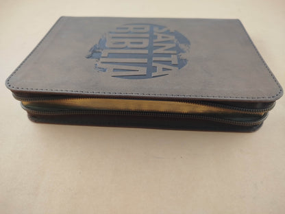 Biblia rvr letra grande cafe borde dorado