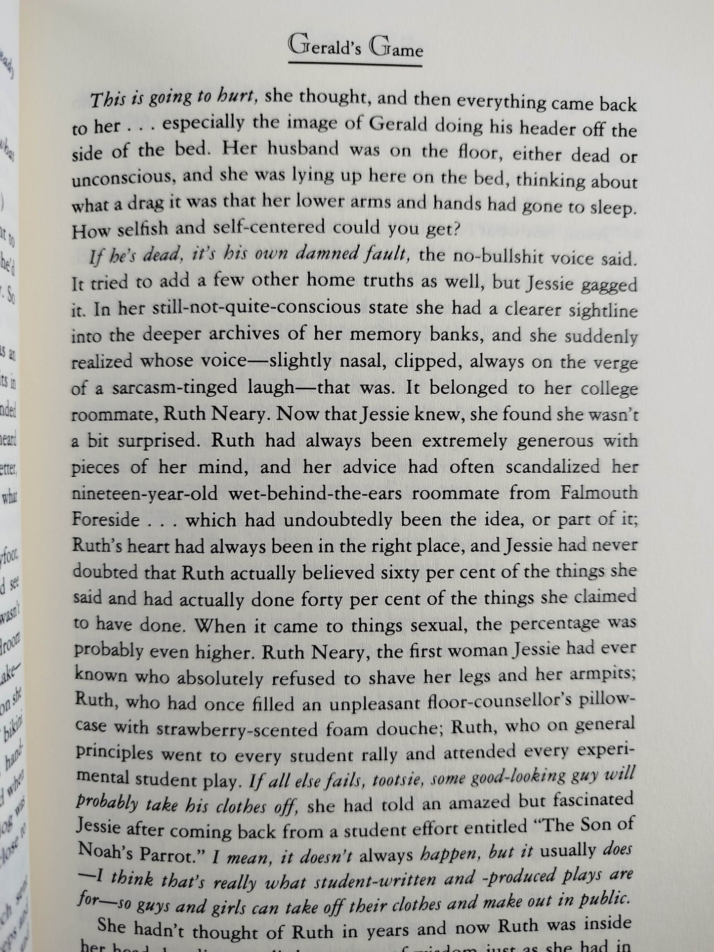 Gerald's game by Stephen King