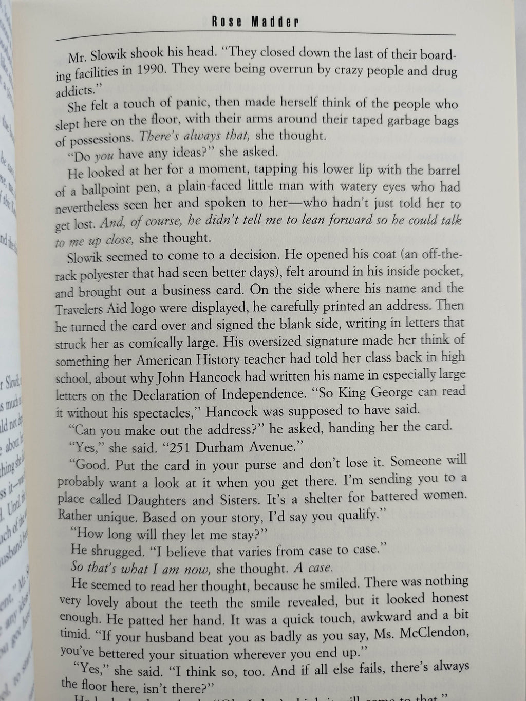 Rose madder by Stephen King