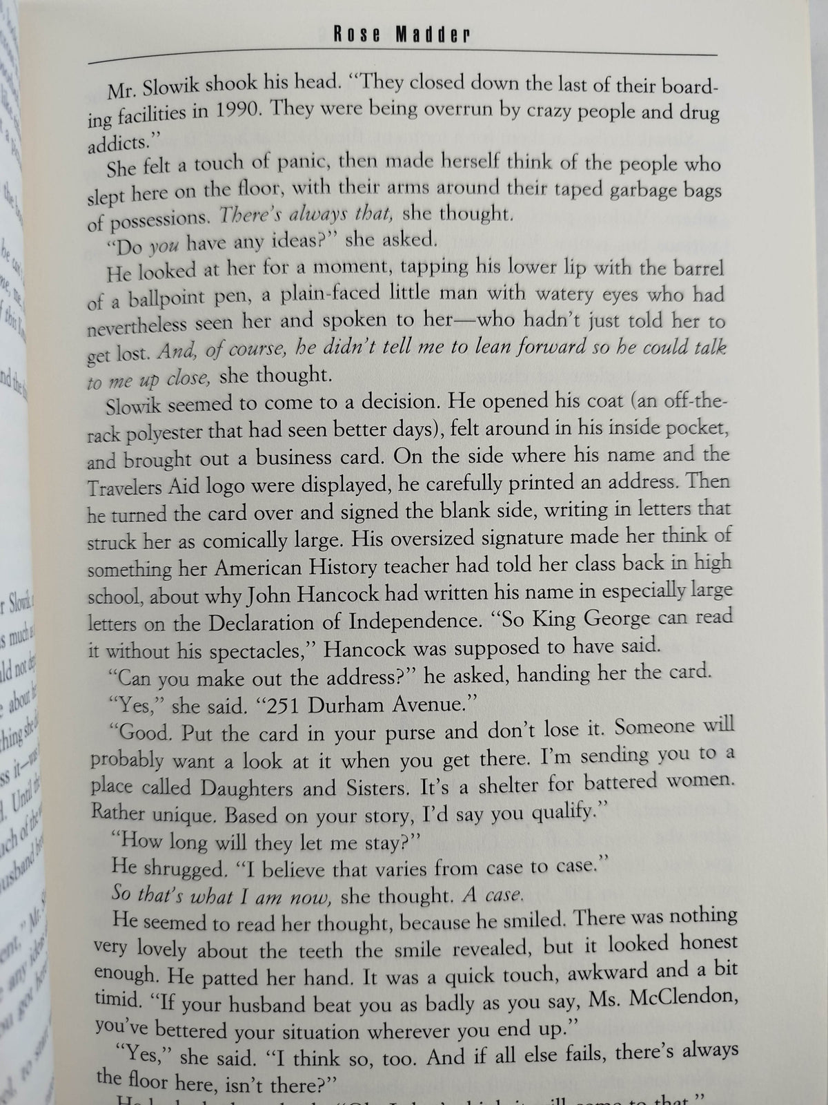 Rose madder by Stephen King