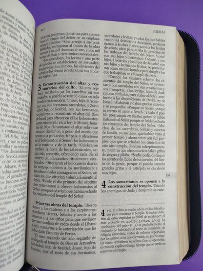 Nuestra sagrada biblia letra grande misión continental negra